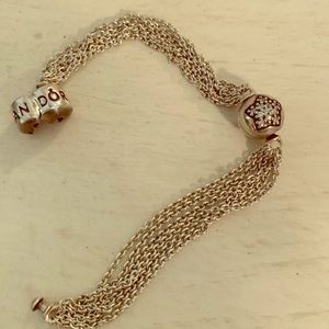 Pandora chain bracelet with charm Star with cz